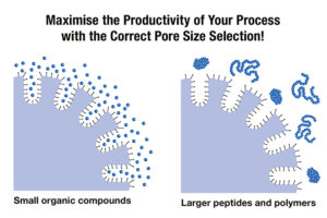 HPLC pore size selection